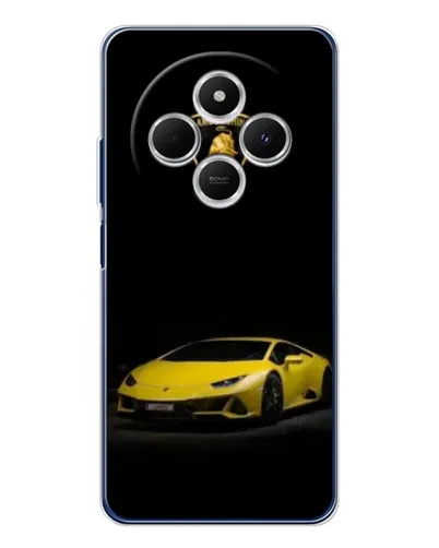 Чехол для TECNO Spark 30 с картинкой «Lamborghini желтый акцент»