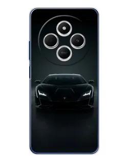 Чехол для TECNO Spark 30 с картинкой «Черный Lamborghini Aventador»