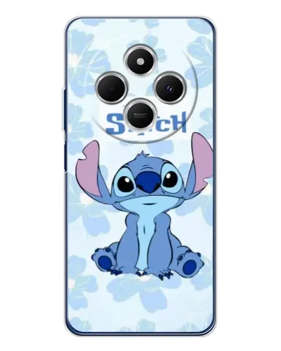 Чехол для TECNO Spark 30 с картинкой «Stitch среди цветов»
