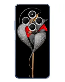 Чехол для TECNO Spark 30 с картинкой «Серебряный фантазийный цветок» Чехол для TECNO Spark 30 с картинкой «Серебряный фантазийный цветок»