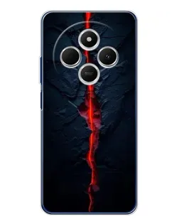 Чехол для TECNO Spark 30 с картинкой «Kрасная лавовая трещина»