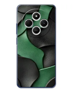 Чехол для TECNO Spark 30 с картинкой «Зеленые кожаные волны»