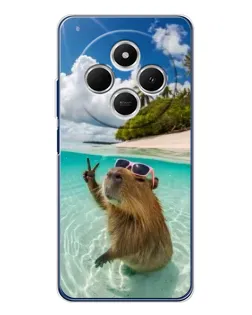 Чехол для TECNO Spark 30 с картинкой «Капибара на море»