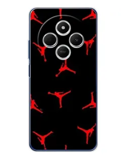Чохол для TECNO Spark 30C з картинкою «Jordan Red Pattern»