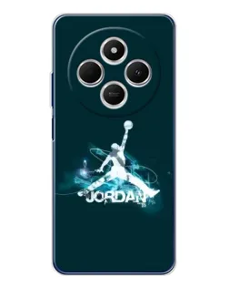 Чохол для TECNO Spark 30C з картинкою «Jordan Blue Fire»