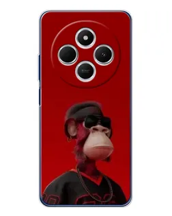 Чохол для TECNO Spark 30C з картинкою «Bored Ape в червоному»