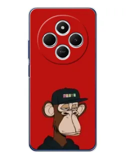Чохол для TECNO Spark 30C з картинкою «Bored Ape — червоний фон»