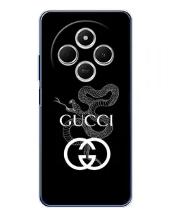 Чохол для TECNO Spark 30C з картинкою «Gucci — срібна змія»