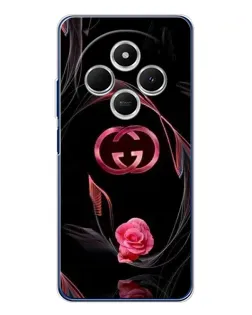 Чохол для TECNO Spark 30C з картинкою «Gucci — неонова троянда»