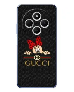 Чохол для TECNO Spark 30C з картинкою «Мінні Маус Gucci — чорний»