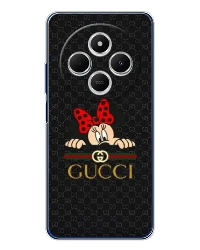 Чохол для TECNO Spark 30C з картинкою «Мінні Маус Gucci — чорний»