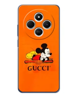 Чохол для TECNO Spark 30C з картинкою «Міккі Маус Gucci — помаранч»