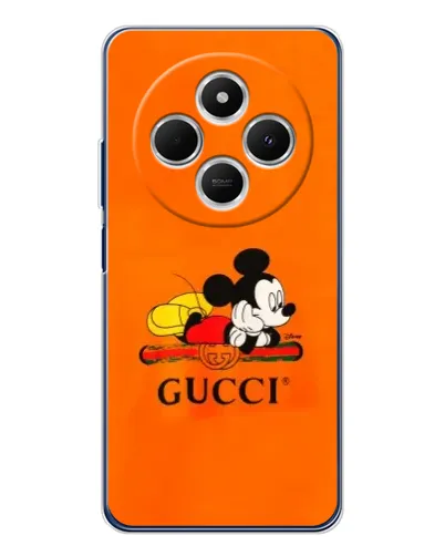 Чохол для TECNO Spark 30C з картинкою «Міккі Маус Gucci — помаранч»
