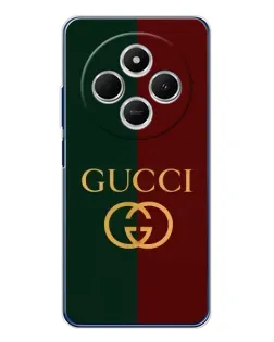 Чехол для TECNO Spark 30C с картинкой «Gucci — темно-зеленый градиент»