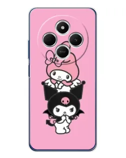 Чехол для TECNO Spark 30C с картинкой «Трио My Melody и Kuromi»