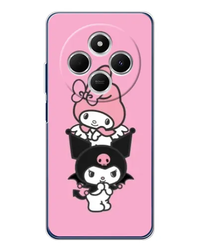 Чехол для TECNO Spark 30C с картинкой «Трио My Melody и Kuromi»