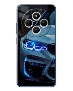 Чехол для TECNO Spark 30C с картинкой «Взгляд BMW с синими фарами»