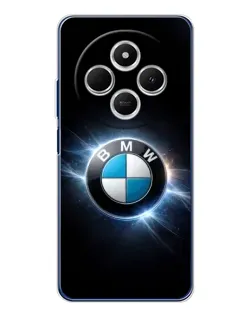 Чехол для TECNO Spark 30C с картинкой «BMW — неоновое сияние»
