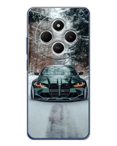 Чехол для TECNO Spark 30C с картинкой «BMW в зимнем лесу» Чехол для TECNO Spark 30C с картинкой «BMW в зимнем лесу»