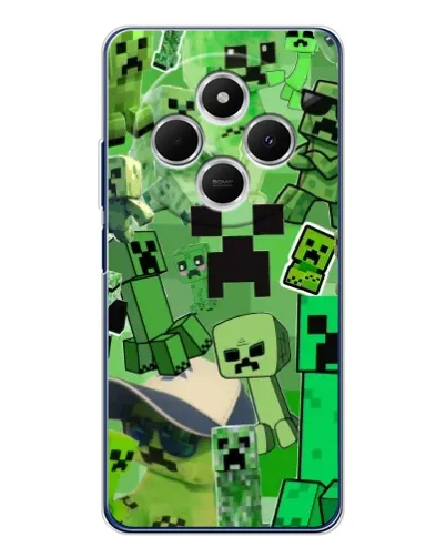 Чохол для TECNO Spark 30C з картинкою «Кріпери Minecraft» Чохол для TECNO Spark 30C з картинкою «Кріпери Minecraft»
