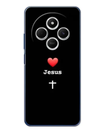 Чехол для TECNO Spark 30C с картинкой «Сердце - Jesus»