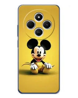 Чехол для TECNO Spark 30C с картинкой «Микки на желтом»