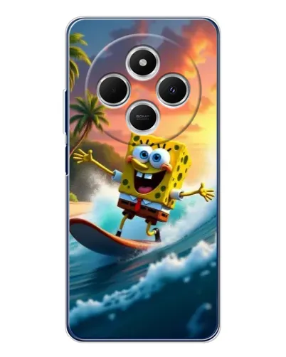 Чехол для TECNO Spark 30C с картинкой «Губка Боб серфингист»