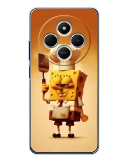 Чехол для TECNO Spark 30C с картинкой «Губка Боб повар»