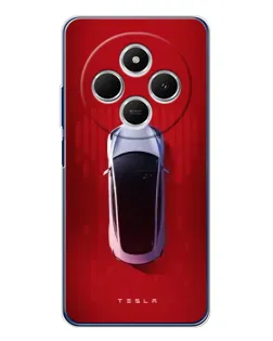 Чехол для TECNO Spark 30C с картинкой «Tesla Top View»