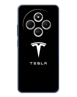 Чехол для TECNO Spark 30C с картинкой «Tesla White Logo»