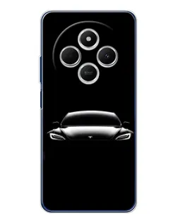 Чехол для TECNO Spark 30C с картинкой «Фары Tesla Night»