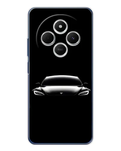 Чехол для TECNO Spark 30C с картинкой «Фары Tesla Night» Чехол для TECNO Spark 30C с картинкой «Фары Tesla Night»