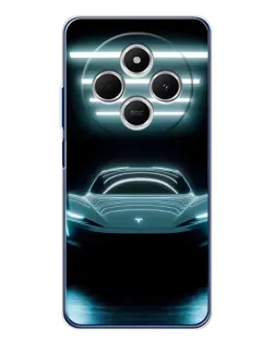 Чехол для TECNO Spark 30C с картинкой «Tesla в неоне»