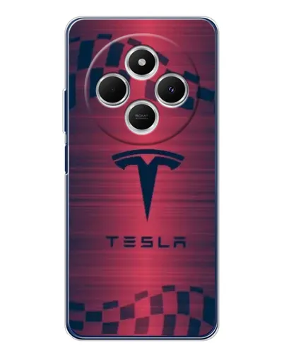 Чехол для TECNO Spark 30C с картинкой «Тесла красный карбон» Чехол для TECNO Spark 30C с картинкой «Тесла красный карбон»