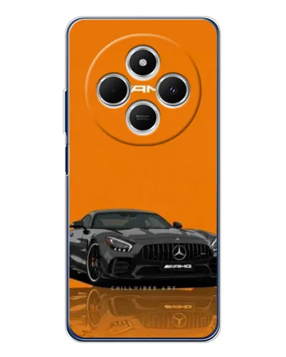 Чехол для TECNO Spark 30C с картинкой «Оранжевый Mercedes AMG»