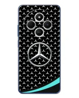 Чехол для TECNO Spark 30C с картинкой «Mercedes — бирюзовый акцент»