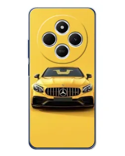 Чехол для TECNO Spark 30C с картинкой «Желтый Mercedes GT»