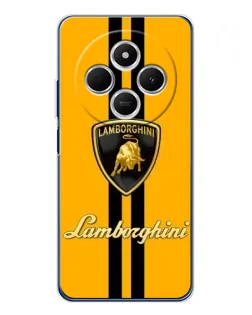 Чехол для TECNO Spark 30C с картинкой «Lamborghini Stripe желтый»
