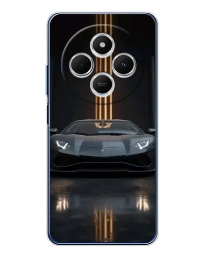 Чехол для TECNO Spark 30C с картинкой «Lamborghini золотые линии» Чехол для TECNO Spark 30C с картинкой «Lamborghini золотые линии»