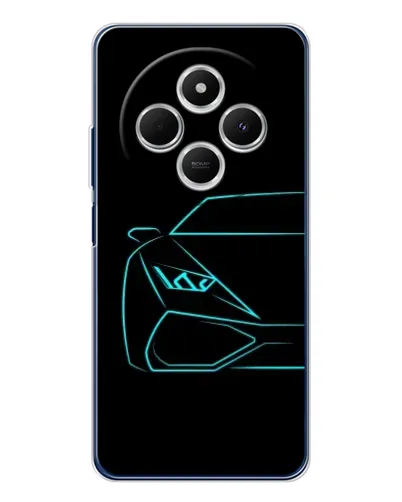 Чехол для TECNO Spark 30C с картинкой «Голубой силуэт Lamborghini» Чехол для TECNO Spark 30C с картинкой «Голубой силуэт Lamborghini»