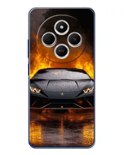 Чехол для TECNO Spark 30C с картинкой «Lamborghini в огне»