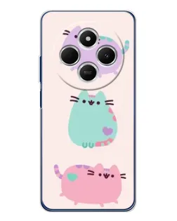 Чехол для TECNO Spark 30C с картинкой «Pusheen трио»