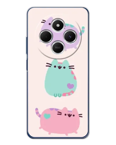 Чохол для TECNO Spark 30C з картинкою «Pusheen тріо» Чохол для TECNO Spark 30C з картинкою «Pusheen тріо»
