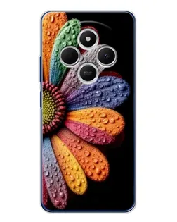 Чехол для TECNO Spark 30C с картинкой «Радужный цветок»