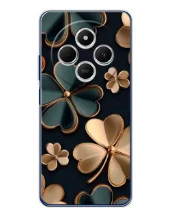 Чехол для TECNO Spark 30C с картинкой «Клевер в золоте»