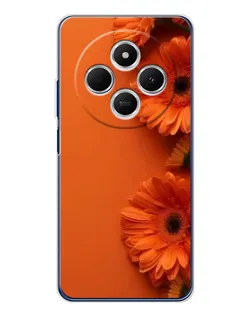 Чехол для TECNO Spark 30C с картинкой «Оранжевые герберы»