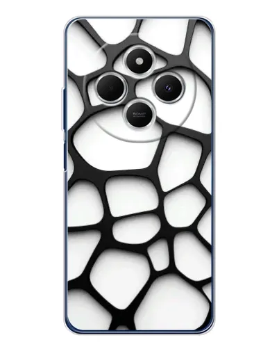 Чехол для TECNO Spark 30C с картинкой «Белая объемная сетка» Чехол для TECNO Spark 30C с картинкой «Белая объемная сетка»