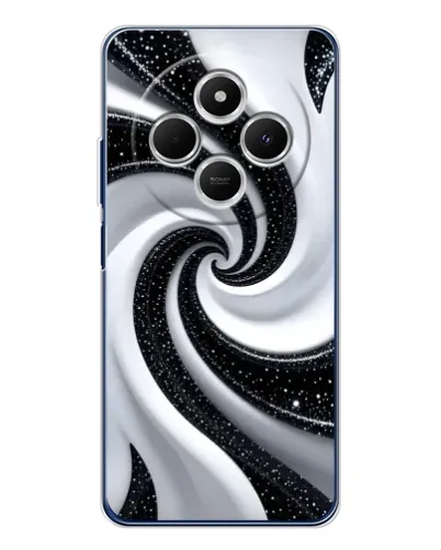 Чехол для TECNO Spark 30C с картинкой «Черно-белая спираль» Чехол для TECNO Spark 30C с картинкой «Черно-белая спираль»