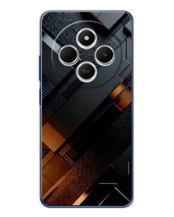 Чехол для TECNO Spark 30C с картинкой «Черные геометрические блоки»