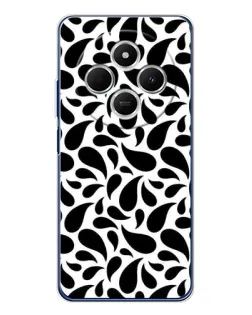 Чехол для TECNO Spark 30C с картинкой «Контрастные черные капли»